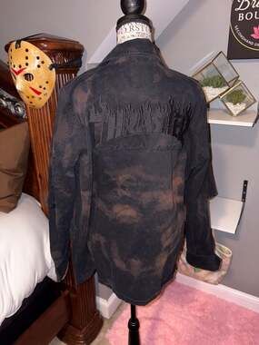 Vans x Thrasher M65 Distressed Bleach Washed Military Jacket Small